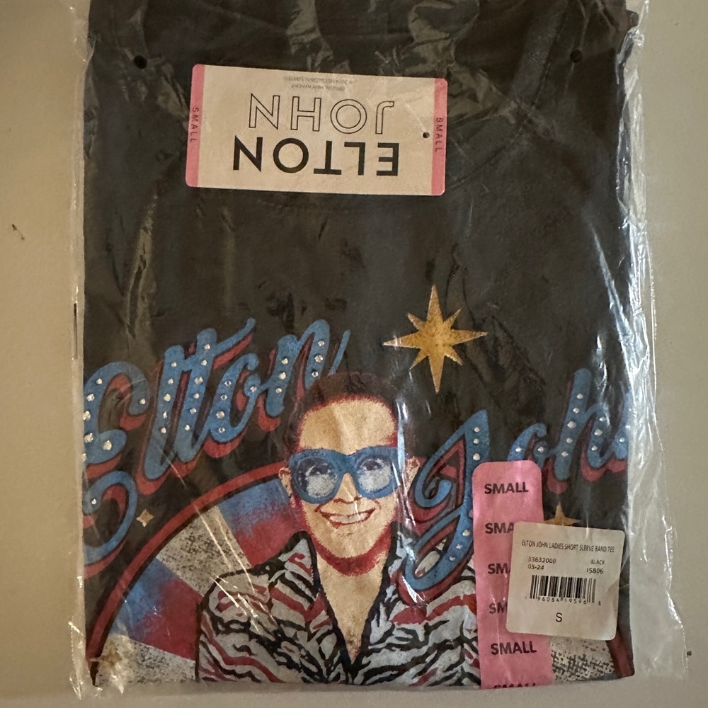 Women's  Elton John Rocket man Licensed Band Tee